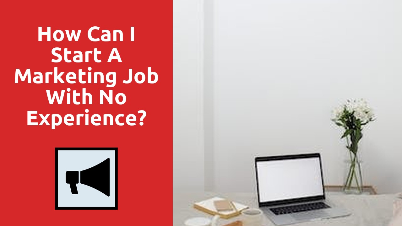 How Can I Start A Marketing Job With No Experience?